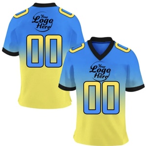 Customized Logo Breathable Quick Dry Spandex/Polyester Casual Short Sleeved V-Neck Rugby Jersey for Men 160g - Product Image 3