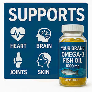 Capsules d'huile de poisson oméga 3 OEM ODM pour la santé du cerveau et du cœur, capsules d'huile de poisson, capsules d'acides gras essentiels oméga-3 DHA - Product Image 3