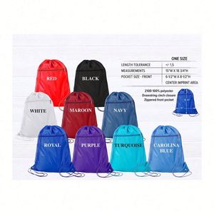 Custom <b>Drawstring</b> Cinch Sack <b>Backpack</b> Team Sports School Travel Party Favor Multi Color Options - Product Image 5