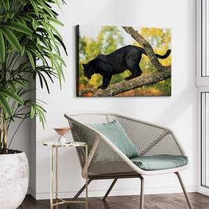Looife lienzo pared arte <span class=keywords><strong>Pantera</strong></span> <span class=keywords><strong>Negra</strong></span> Animal pintura decoración del hogar 18 "x 12" fotos impresas <span class=keywords><strong>Pantera</strong></span> <span class=keywords><strong>Negra</strong></span> decoración de pared - Product Image 3