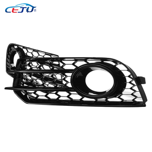 Cubierta de Faro Antiniebla Delantero para Auto, Material ABS, Negro Brillante, Rejilla Delantera Tipo Panal para <span class=keywords><strong>Audi</strong></span> <span class=keywords><strong>A1</strong></span> 8X 2010 2011 2012 <span class=keywords><strong>2013</strong></span> 2014 - Product Image 6