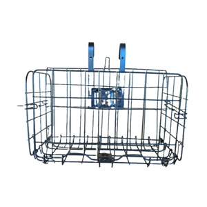 La <span class=keywords><strong>suspension</strong></span> de guidon <span class=keywords><strong>en</strong></span> fil d'acier de haute qualité permet un démontage facile Panier pliant à ouverture libre Panier de vélo - Product Image 1