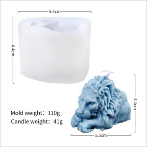 Early Riser Lion forme <span class=keywords><strong>bougie</strong></span> savon aromathérapie animal plâtre silicone moule résine moule - Product Image 6