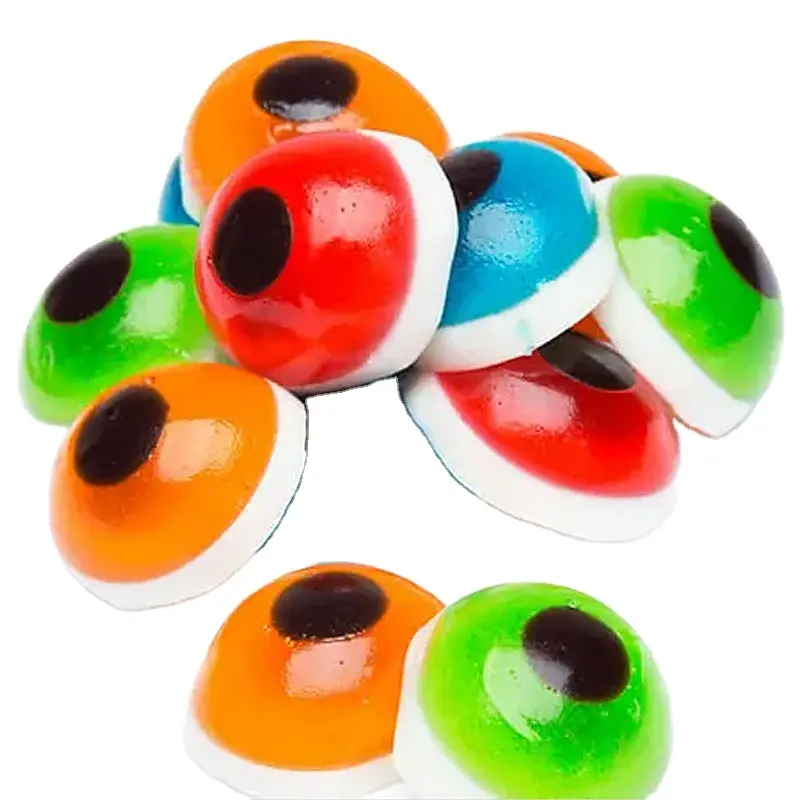 OEM Candies Wholesale Custom Gummy Eyeballs Candy with Sour Jam Filled Sweet