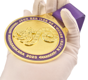 Médaille d'or ATHLETE de qualité supérieure JIOI pour <span class=keywords><strong>les</strong></span> Jeux des î<span class=keywords><strong>les</strong></span> de l'Océan <span class=keywords><strong>Indien</strong></span> à Madagascar - Product Image 2