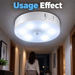 LED Motion Sensor Ceiling Light 6000K Cool <b>White</b> PIR Sensor Flush Mount Ceiling Lamp for Hallway Stairway Closet - Product Image 4