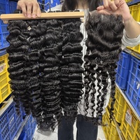 Lots de Cheveux Naturels Bruts Cambodgiens et Birmans Bouclés, Non Traités, Double Tirage, Cuticules Alignées, Vente en Gros