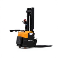 Chentu Chariot élévateur électrique à jambes étroites 1,5 tonne 79 mm, batterie plomb-acide 48V32Ah, pneus en polyuréthane, déplaceur latéral électrique, rouge