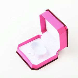 Caixa de Anel de Luxo Direto da Fábrica, Caixa Quadrada de Veludo para Anel de Casamento, Caixa de Presente para Proposta, Noivado e Casamento - Product Image 6