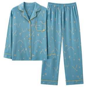 <span class=keywords><strong>Pigiama</strong></span> da <span class=keywords><strong>Donna</strong></span> 100% Cotone Stile Coreano Carino con Maniche Lunghe per Primavera e Autunno - Product Image 4