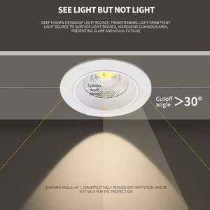 आधुनिक डिजाइन की अगुवाई कोब डाउनलाइट 3000k वर्ग कोब स्पॉट लाइट एडजस्टेबल एल्यूमीनियम बॉडी कमर्शियल होम ऑफिस लाइटिंग - Product Image 4