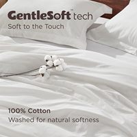 Draps de lit d'hôtel OEM d'usine, taille king et queen, 100% coton, taies d'oreiller super douces, ensemble de housse de couette pour usage domestique et hôtelier