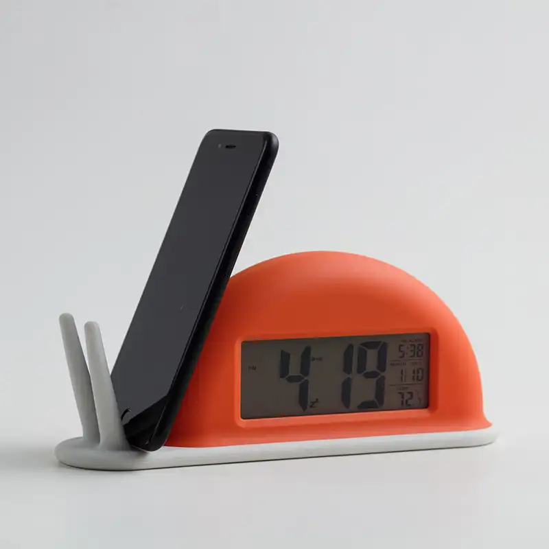 Quarto escritório decorativo mesa digital, operação simples soneca caracol alarme relógio com luz noturna led