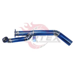 Tubo intermedio de titanio Vortex de 89 mm y 3.5 pulgadas para BMW G80 M3 G82 M4 S58, kit de tubo de escape de rendimiento con silenciador de carreras, corte en pie y acabado azul quemado - Product Image 3