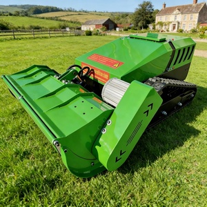 เครื่องตัดหญ้าแบบฟลายวีล ควบคุมระยะไกล ได้รับการรับรองมาตรฐาน CE EPA  แบบเลี้ยวศูนย์  ติดตั้งบนรถตีนตะขาบ  สำหรับทุกสภาพพื้นผิว  ใช้พลังงานไฟฟ้า ควบคุมระยะไกล  พร้อมใบมีดตัดหญ้า - Product Image 6