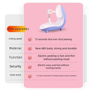1 pezzo <span class=keywords><strong>pelapatate</strong></span> elettrico ricarica automatica multifunzionale Pelador commerciale meravigliosa casa Peeling manufatto di frutta portatile - Product Image 2