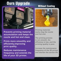 Hotend yang Baru Diperbarui untuk Printer 3D Bambu Lab H2C P2S H2D H2S Kit Nozzle Hotend Anti Lengket Filamen Kekerasan Tinggi Printer 3D