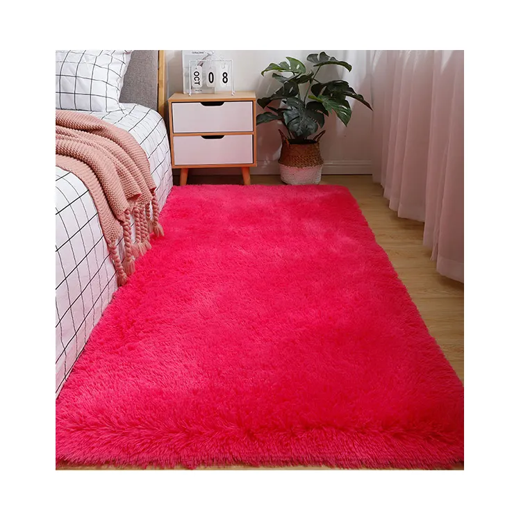 Fabricante al por mayor personalización moderna sala de estar alfombra antideslizante fieltro alfombra de piel sintética