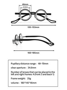 Cadre d'essai de livraison de 7 jours Plage de <span class=keywords><strong>distance</strong></span> pupillaire 48 ~ 70mm Cadre de lentille d'essai d'équipement optique STF-V3 - Product Image 5