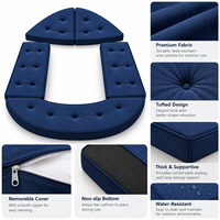 Ensemble de coussins capitonnés bleu marine pour pont de bateau, qualité marine, maintien de la forme, rembourrage épais, soutien doux, confort quotidien