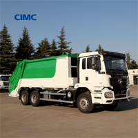 Camion compacteur de déchets à chargement arrière CIMC 20 CBM, camion de collecte de déchets hydraulique, camion de compression des ordures