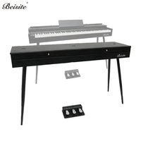 Beisite T-181 Portable Digital Piano Keyboard 88 Keys Professional Solid Wood Soundboard Touch-Sensitive Weighted Keys Case
