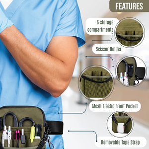 Accessoires pour infirmières, pochette organisatrice pour femmes, ceinture porte-outils, rangement pour stéthoscopes, urgence - Product Image 3