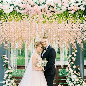 Vender 12 unids/set glicinia artificial flor vid boda flor cifrada tiras flores de imitación plantas artificiales - Product Image 3