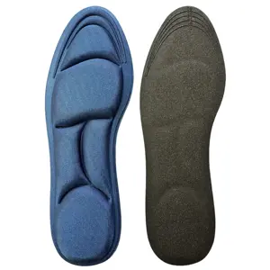 Cojín transpirable de esponja 5D, plantillas para correr para hombres y mujeres, que absorben el sudor y absorben los golpes, plantillas para zapatos suaves para el cuidado de los pies
