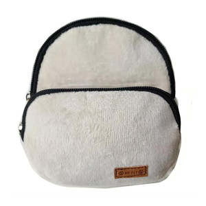 Mochila para perros con cremallera, bolso de hombro para mascotas de lana para gatos, perros pequeños, bolsillos dobles para golosinas, juguetes, incluye Clip para correa - Product Image 5