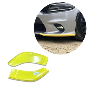 For Charger 2015-2019 Yellow Exterior Parts Accessory New <b>Car</b> Front Bumper Lower Corner Lip with Tow <b>Hook</b> Cut-Outs - Product Image 1