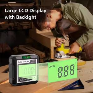 Hedao ll134 kỹ thuật số đo mức 90 độ cai trị đo độ nghiêng với bong bóng cho chế biến gỗ, sửa chữa ô tô ngành công nghiệp - Product Image 4