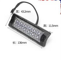 Cabezal de luz Led de alto brillo, rejilla Led, montaje en superficie, cabeza de luz estroboscópica, cabeza de luz estroboscópica de advertencia de Flash Led Exterior para coche