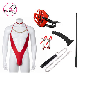 Set de Entrenamiento Erótico Masculino SM, Rojo, para Juegos de Rol Seductores, Coqueteo en Pareja, Juguete Sexual, Regalo para Adultos - Product Image 1