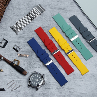 Bracelets de montre en silicone sportifs, souples, à libération rapide, 18 mm, 20 mm, 22 mm, 24 mm