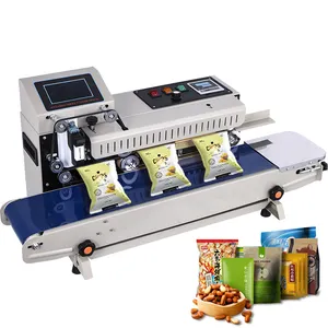 Smart Exp Date Printer Kleine Doorlopende Zij Embossing Heat Bag Sealmachine Voor Plastic Pakketten