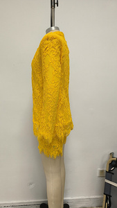 A10660 Migugarment, novedad de verano 2025, pantalón corto de <span class=keywords><strong>manga</strong></span> larga de retazos de encaje, traje de tres piezas de alta calidad <span class=keywords><strong>para</strong></span> mujer, ropa informal - Product Image 5