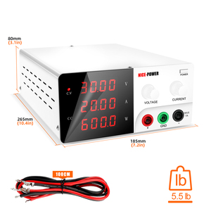 Belle <span class=keywords><strong>R</strong></span>-SPS3020 d'alimentation 30V 20A 600W Alimentation stabilisée cc <span class=keywords><strong>r</strong></span>églable numérique avec affichage à 4 chiffres pour la technologie électronique - Product Image 3