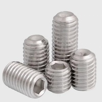 Vis sans tête hexagonale DIN 916 en acier inoxydable 304 avec pointe conique M2-M16 Classe 4.8 & 6.8 Finition oxyde noir