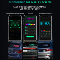 Pantalla de panel LED Dynamic Devil Eyes para coche, tablero de luz de parabrisas Flexible, Mensaje de desplazamiento inteligente, animación LED suave