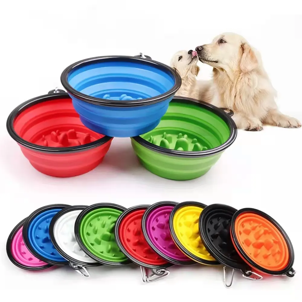 Оптовая продажа, сделанная на заказ поднятая силиконовая миска для еды для домашних животных, миски для медленного кормления собак