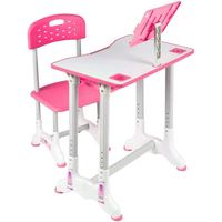 Ensemble de bureau et chaise ergonomiques réglables en plastique pour enfants JOHOOFURNITURE, table d'étude moderne pour l'école, la salle à manger, la chambre et l'extérieur