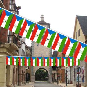 Vente en gros de guirlandes de drapeaux de la Guinée équatoriale de 5,5 x 8 pouces pour la décoration intérieure et extérieure (20 pièces/ensemble) - Product Image 3