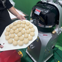 Machine commerciale à diviser et arrondir la pâte, 4 têtes de coupe interchangeables, base chromée pour équipement de boulangerie