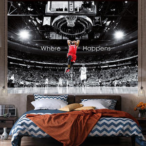 Tapisserie murale sportive pour <span class=keywords><strong>chambre</strong></span> à coucher |   Décoration de salle de jeu de <span class=keywords><strong>basket</strong></span>-ball - Product Image 5