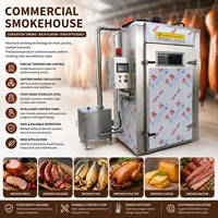 Grande fumoir automatique 30/50/100/250 pour jambon, bacon, saucisses, viande et poisson, équipement de fumage