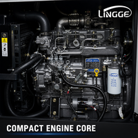 Groupe électrogène diesel silencieux 30kVA 40kVA 50kVA triphasé 380V pour alimentation de secours industrielle et commerciale