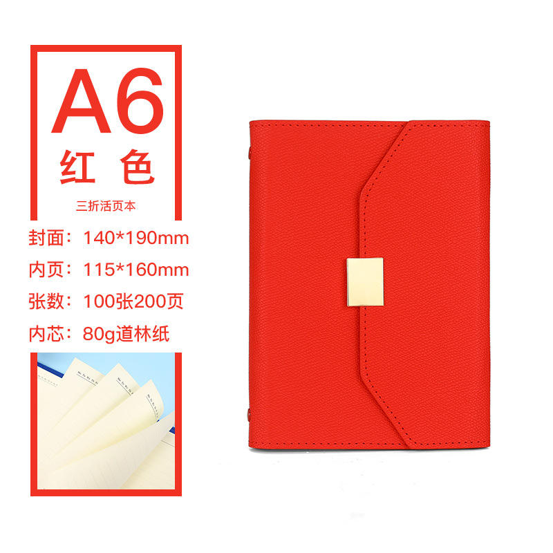 A6 Red Single Book