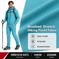 Tissu extensible en polyester et élasthanne brossé, hydrofuge, de qualité supérieure, jacquard, pour pantalons d'extérieur, couleurs personnalisées, tissu d'extérieur