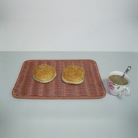 Set de table rectangulaire en rotin PP rose tressé, écologique, réutilisable, imperméable, léger, facile à nettoyer, pour la maison et les restaurants